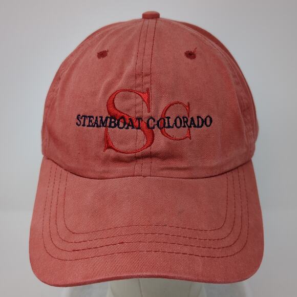 Steamboat Colorado Slideback Baseball Cap Red OS Adjustable The Shirt Company - Picture 2 of 9
